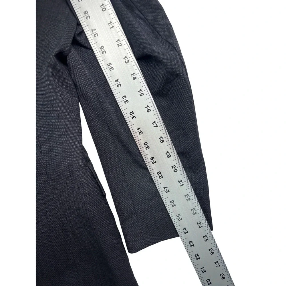 vtg 90s Ralph Lauren Chaps 40R 32x30 Charcoal 2pc Pant Suit Wool Cuffed Pleated